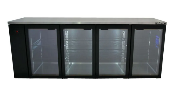 Williams Refrigeration HC4RGB I Cameo Remote I Black I Glass Door I 4 Door I Refrigerator I Back Bar Fridge