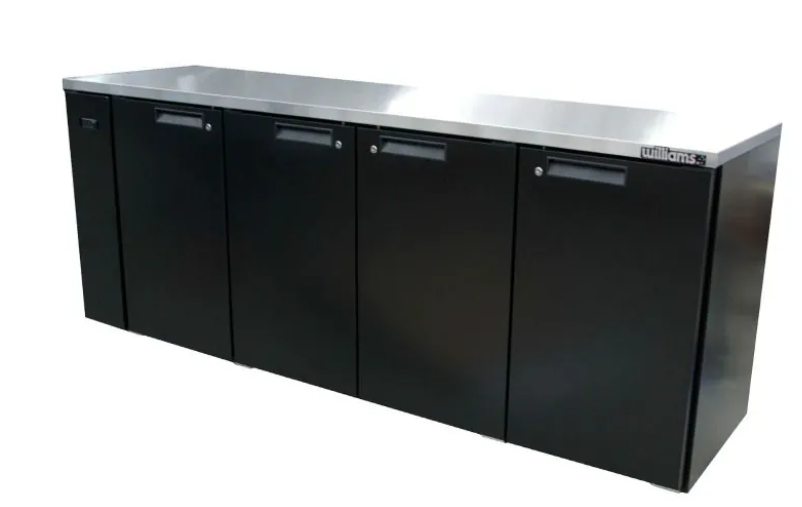 Williams Refrigeration HC4RSB Cameo 4 Black | Solid Door | Remote Fridge | Cabinet Fridge