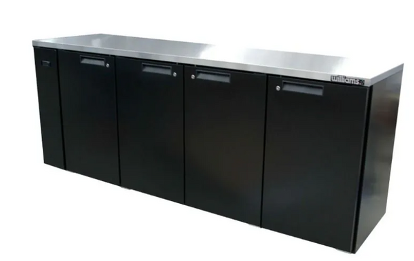 Williams Refrigeration HC4RSB Cameo 4 Black | Solid Door | Remote Fridge | Cabinet Fridge