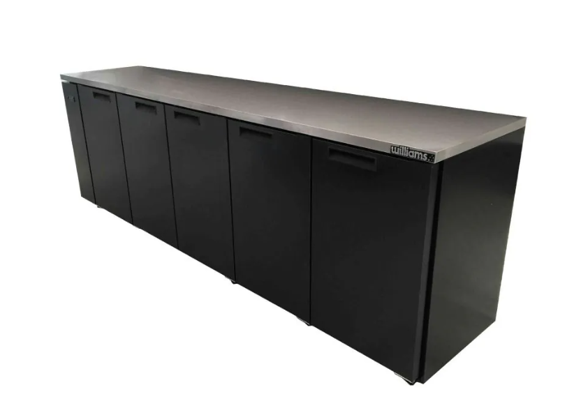 Williams Refrigeration HC5RSB I Cameo Remote I Black I Solid Door I 5 Door I Refrigerator I Back Bar Fridge