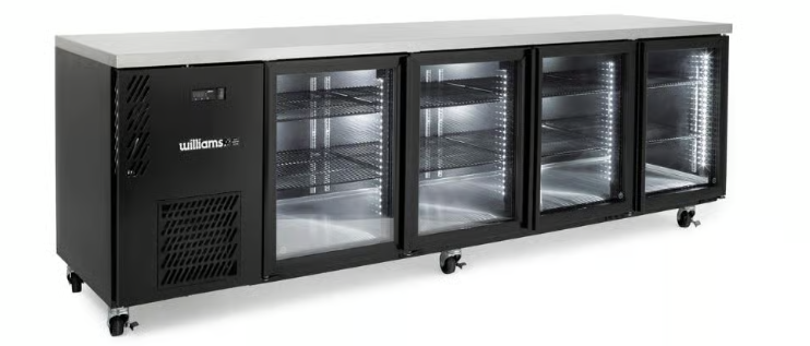 Williams Refrigeration HCM4UGSHC Cameo Mini - 4 Glass Door Bar Fridge