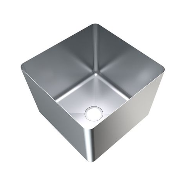 3monkeez HF11-316 1.5mm 316 Grade Hand Fabricated Sink Bowl, 400x400x300