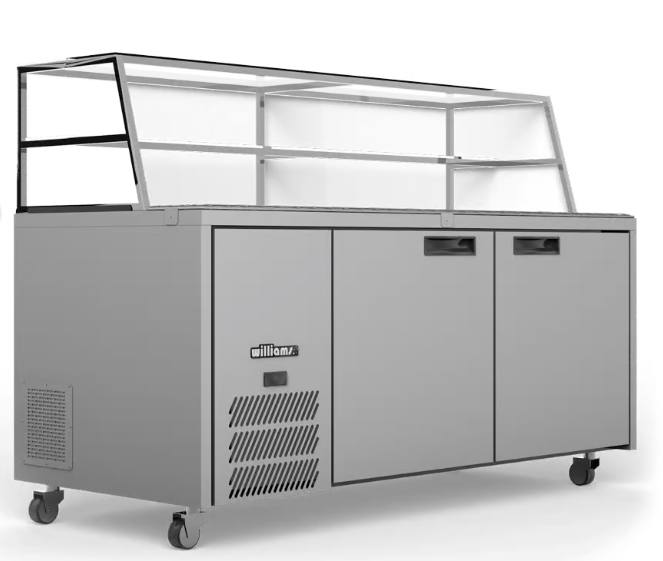 Williams Refrigeration HJ2SCBASS Jade SC | Stainless Steel | 2 Door | Sandwich Prep Counter