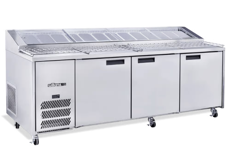 Williams Refrigeration HJ3PCBASS Jade PC | 3 Door | Stainless Steel | Pizza Prep Counter