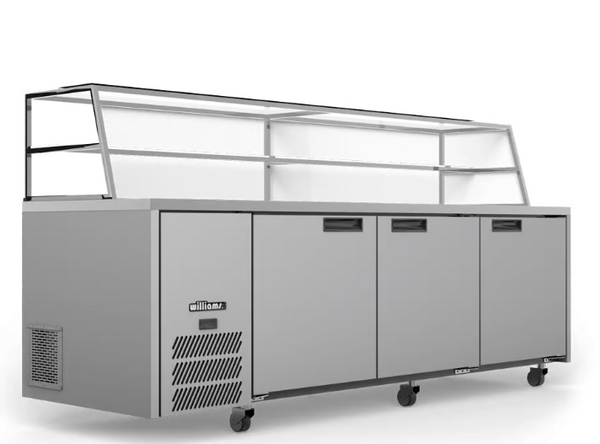 Williams Refrigeration HJ3SCBASS Jade SC | Stainless Steel | 3 Door | Sandwich Prep Counter