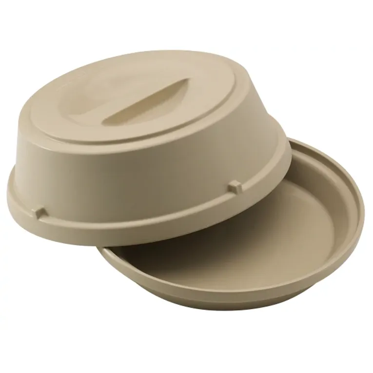 Cambro HK39148 I Camwear Heat Keepers Base & Cover for 9" Plate I White I Case of 6