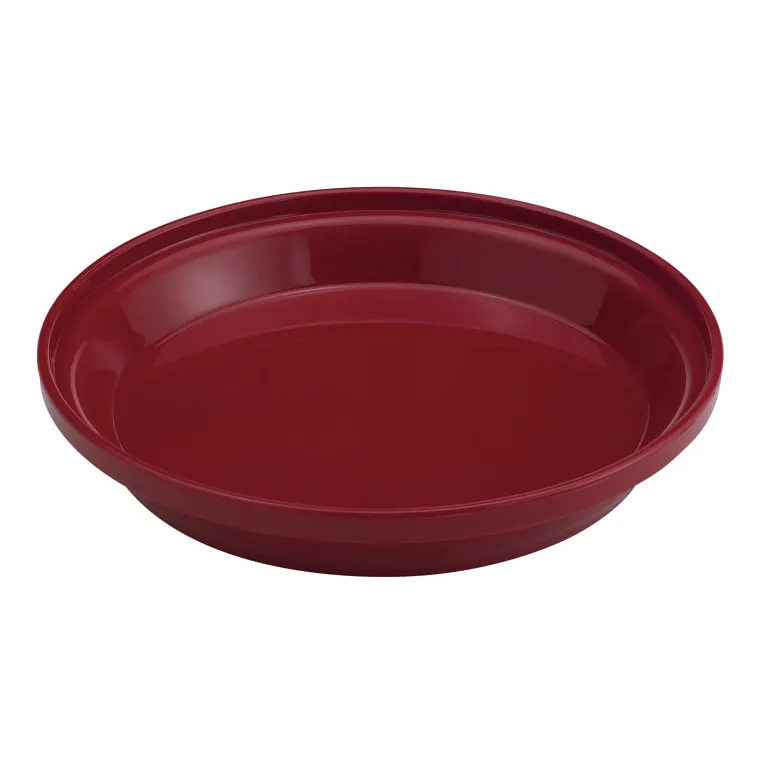 Cambro HK39B487 | Heat Keeper Insulated Base for 9" Plate | Cranberry | Case of 6