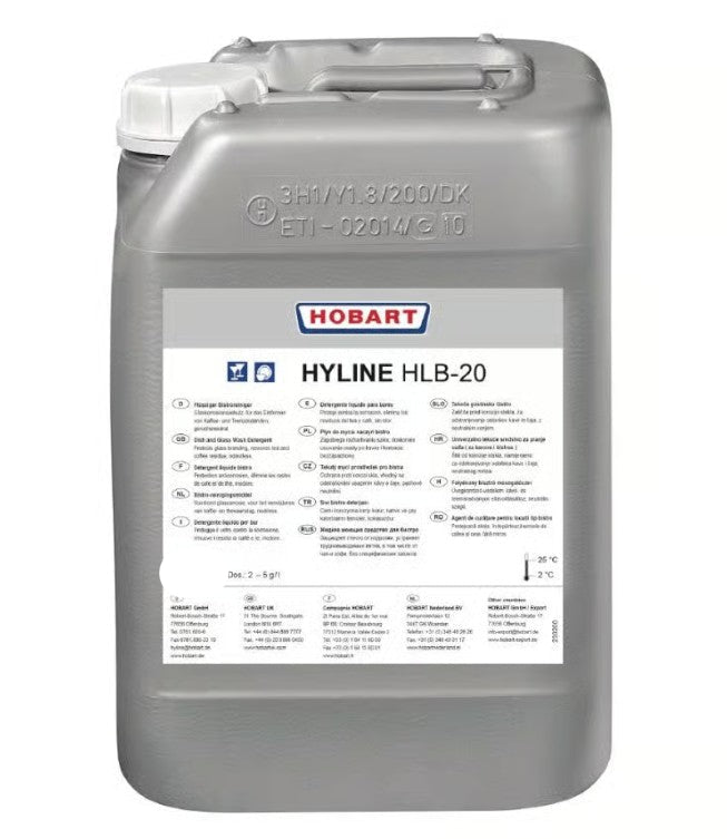 Hobart HLB-20 | HYLINE Universal Detergent | Dishwasher Cleaning Solution | 20L