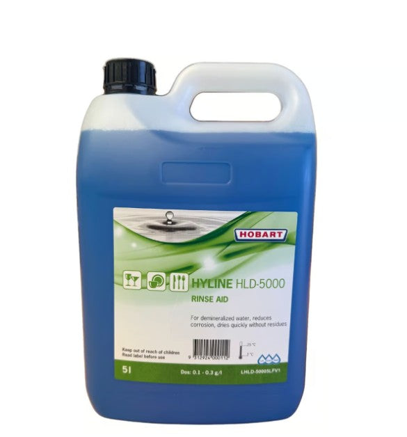 Hobart HLD-5000 | Glass Rinse Aid | Rinse Aid for Demineralised Water | Dishwasher Cleaning Solution | 5L
