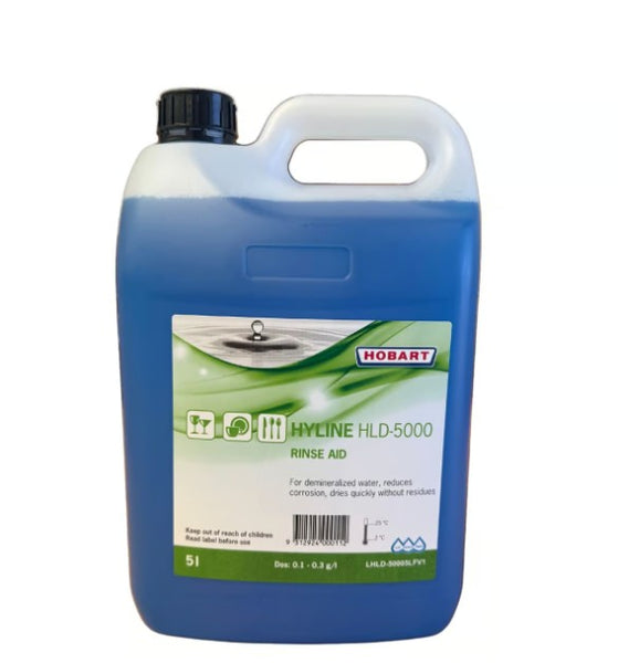 Hobart HLD-5000 | Glass Rinse Aid | Rinse Aid for Demineralised Water | Dishwasher Cleaning Solution | 5L