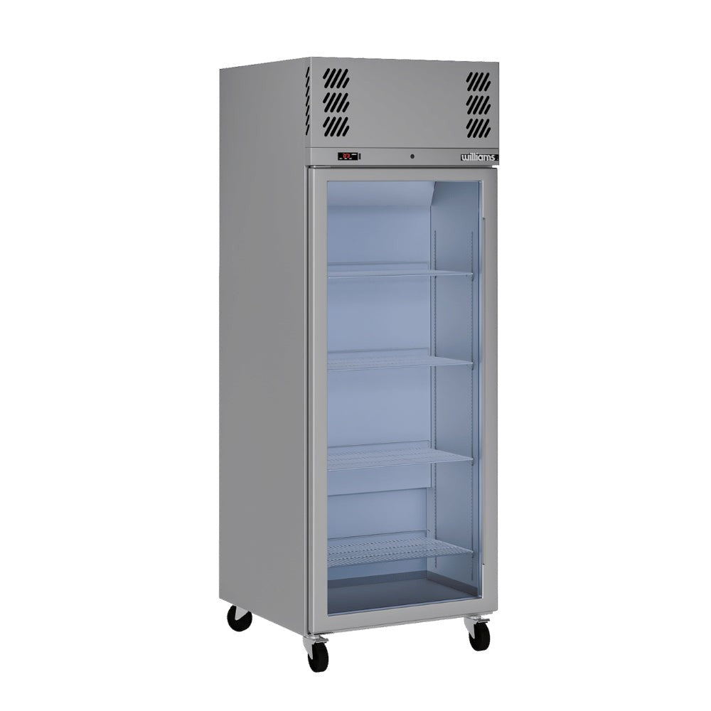 Williams Refrigeration HP1GSHC I Pearl I Stainless Steel I Upright Fridge I Glass Door Refrigerators I 1 Door Fridge I Refrigerator I Commercial Refrigerator