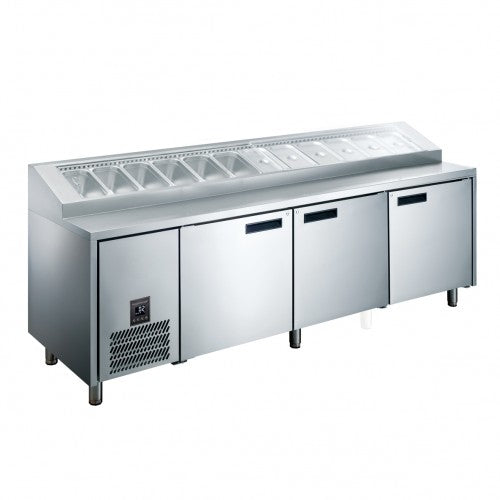 Glacian HPB2476 3 Door Pizza Bar