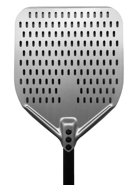 Euroquip HSF30/140 Hard Anodised Aluminium Square Perforated Pizza Peel