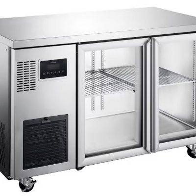 Williams Refrigeration HTU2GSHC Topaz Undercounter | 2 Glass Door | Self Contained | Undercounter Fridge