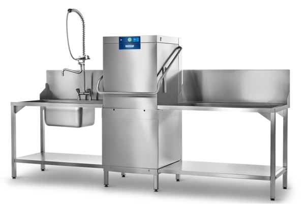 Hobart AMXR | PROFI | Hood-Type Glass | Straight through Dishwasher | Commercial Pass Through Dishwasher 