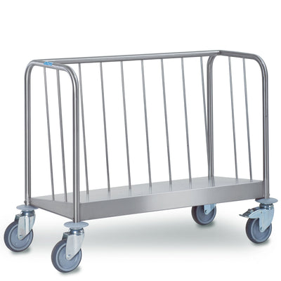 Hupfer TETW-1-6-26 I  Low Version I Single Sided I Plate Trolley I Open Design  I Stainless Steel Trolley