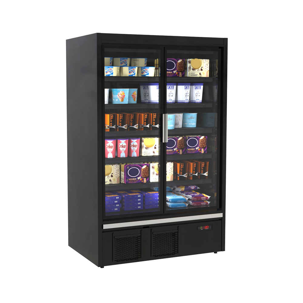 Hussmann H2TLDS-26 Self-Contained Multideck Glass 4-Door Freezer
