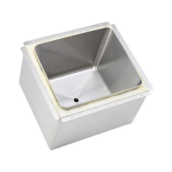 3monkeez ICE-403530 Weld In Insulated Ice Well, Twin Skin, 25mm Centre Outlet, 304 Grade Stainless Steel - 400x350x300