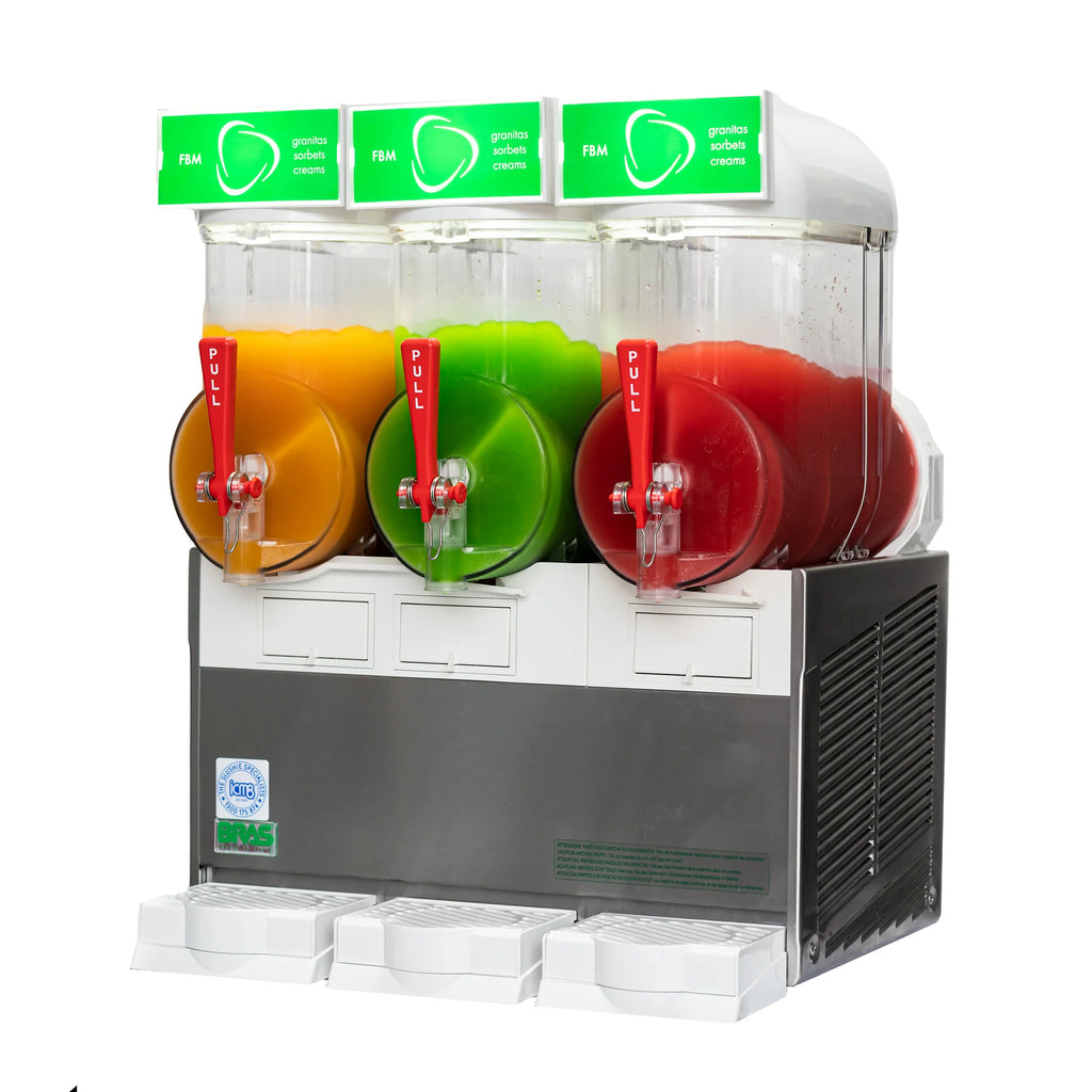 BRAS FBM3 White Slushie Machine 3 x 10L