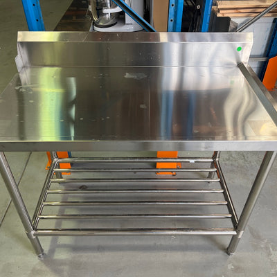 MODULAR SYSTEMS WBBD7-1200L/A I Stainless Bench I Dishwasher Bench I Left Outlet 1200mm I Warehouse Clearance