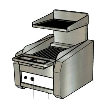 Icarus IG600PRO | Electric Flame Chargrill | Benchtop | Chargrill | Electric Chargrill | Flame Chargrill | With Vaporising Hearth