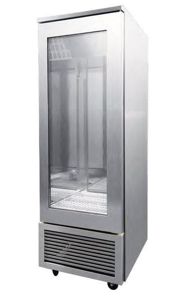 Fresh Refrigeration KBM-25RG1 | Bottom Mount Glass Door Upright | Fridge