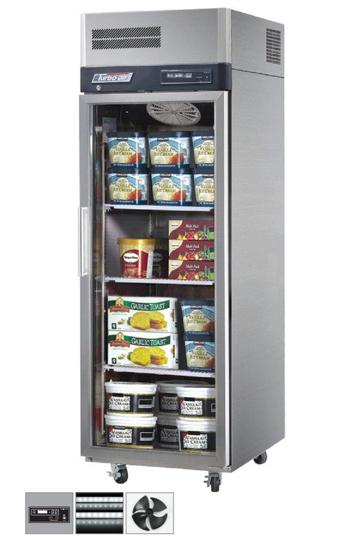 Turbo Air KF25-1G-N | 1 Glass Door Top Mount Upright Freezer | 574L | Upright Freezer Glass Door