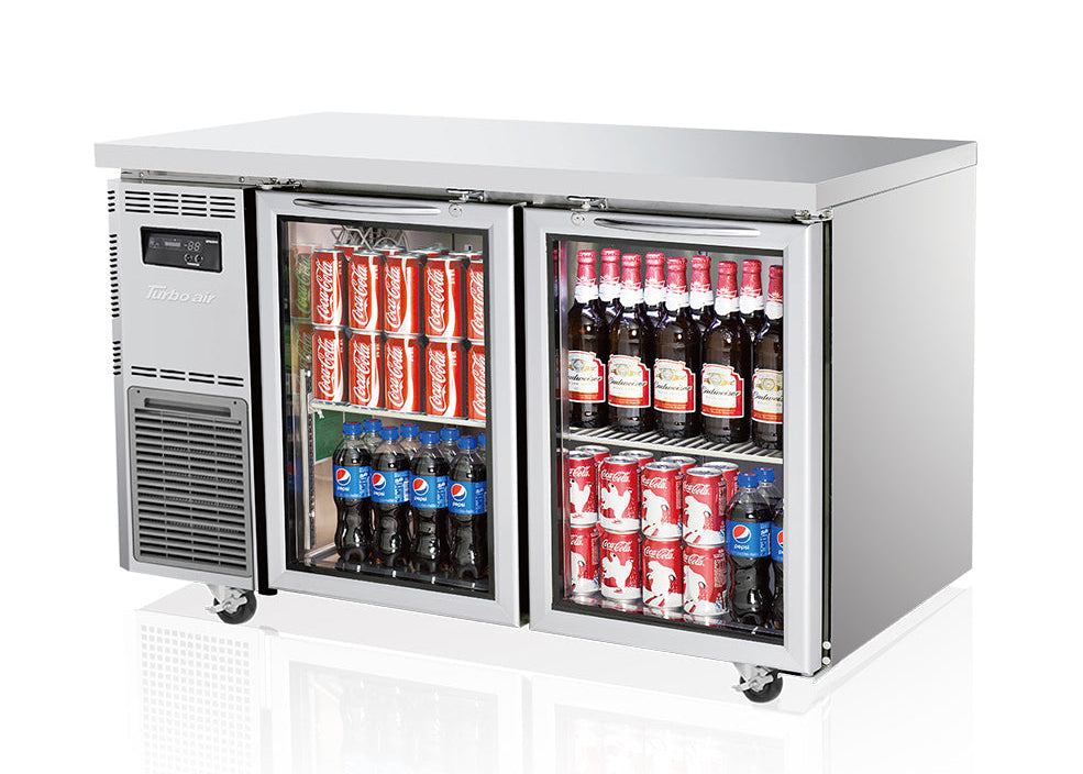 Turbo Air KGR12-2-N | Glass 2 Door Fridge | 311ℓ | Undercounter Fridge | Glass Door Fridge