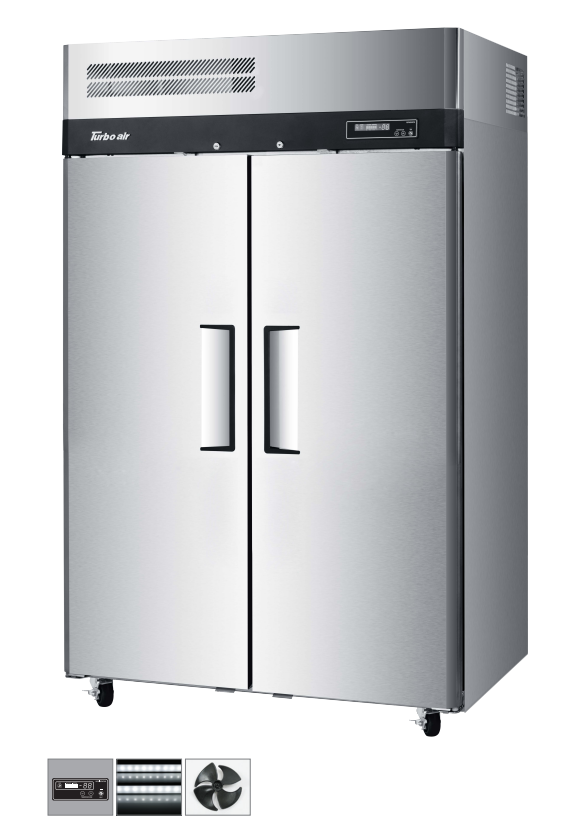 Turbo Air KR45-2P-N | 2 Door Fridge | 2 x 14 Pans | Bun Pan | 1215ℓ | Upright Fridge Bun Pan