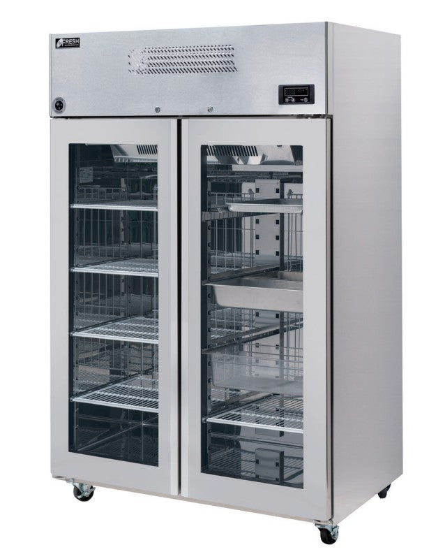 Fresh Refrigeration KTM-45RG2 | Top Mount | Glass Door Upright |2 Doors | Fridge