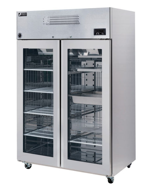 Fresh Refrigeration KTM-45RG2 | Top Mount | Glass Door Upright |2 Doors | Fridge