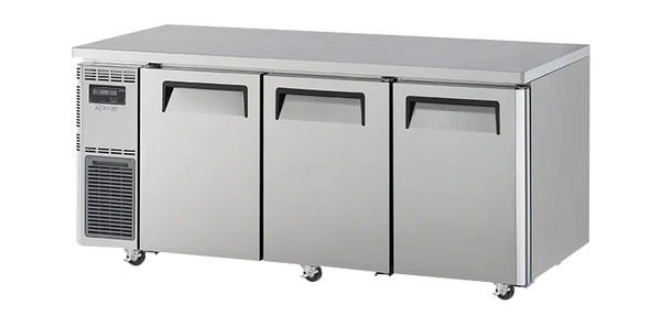Turbo Air KUR18-3P-N | 3 Door Fridge | 1800mm Wide | 538ℓ | Undercounter Fridge with Bun Pan
