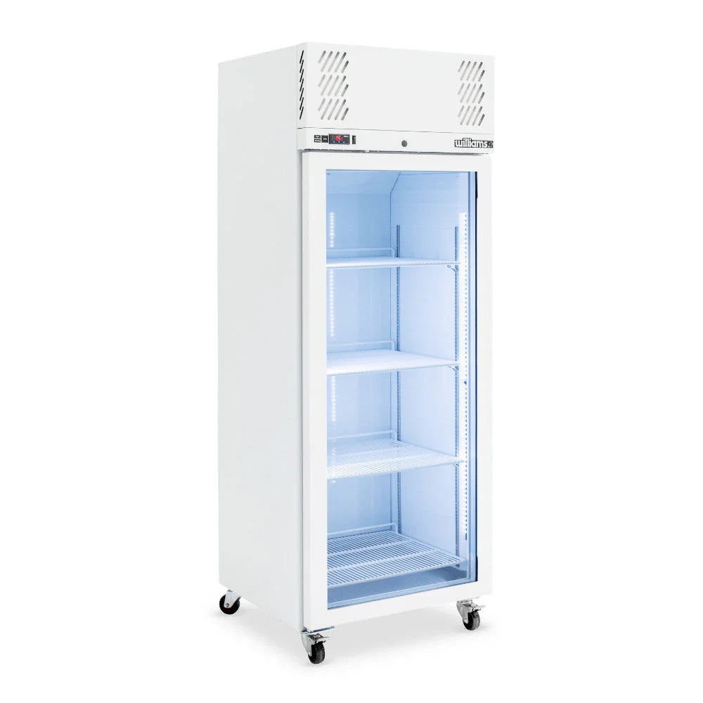 Williams Refrigeration LP1GWHC I Pearl I Upright Freezer I White I Glass Door I 1 Door Freezer I Freezer I Commercial 1 Door Freezer