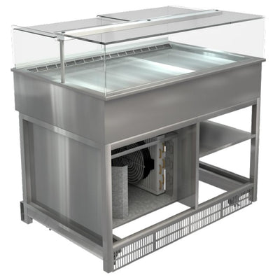 Cossiga LPRF12 | Freestanding LP Plus Refrigerated | Solid Front | With Rear Acrylic Doors | Fridge | Chilled Display Cabinet
