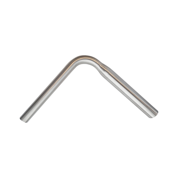 3monkeez M-FP-WC Stainless Steel Flush Pipe Tapered 50-40mm, L shape 440mmx395mm (suits dual flush cistern to toilet pan), 304 Grade Stainless Steel