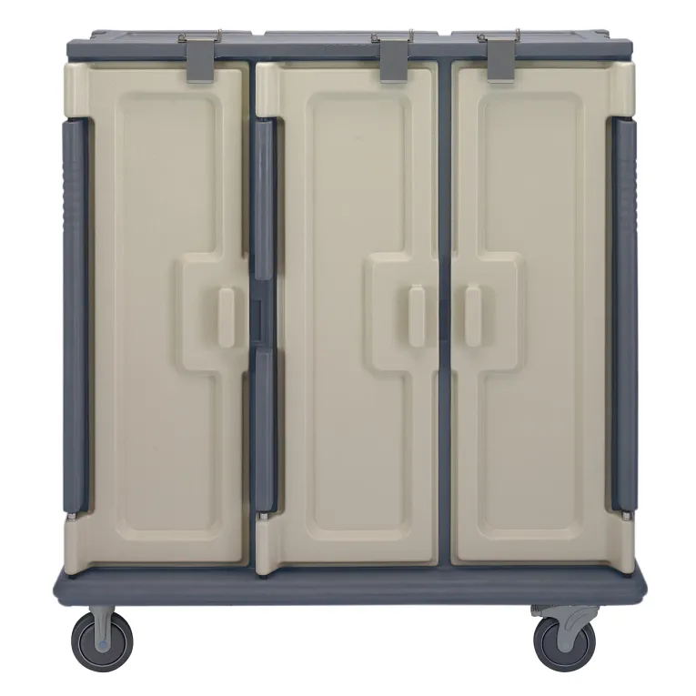 Cambro MDC1411T60191 60 Tray Meal Delivery Cart I Tall Profile I 14" X 11" I Granite Gray