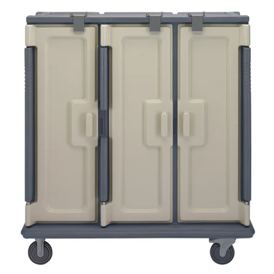 Cambro MDC1411T60191 60 Tray Meal Delivery Cart I Tall Profile I 14" X 11" I Granite Gray