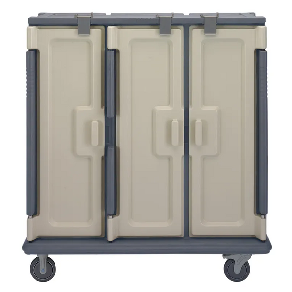 Cambro MDC1411T60191 60 Tray Meal Delivery Cart I Tall Profile I 14" X 11" I Granite Gray