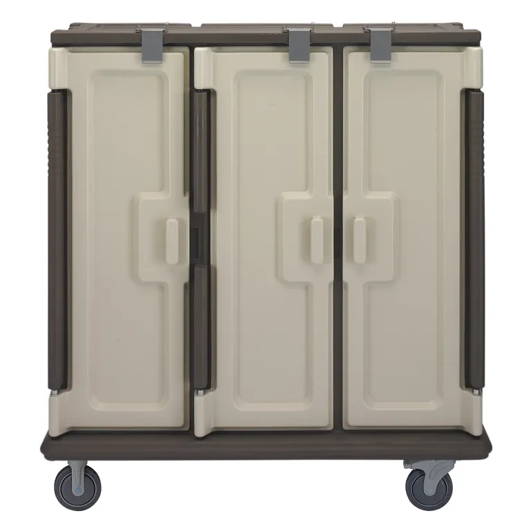 Cambro MDC1411T60194 60 Tray Meal Delivery Cart I Tall Profile I 14" X 11" I Granite Sand