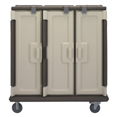 Cambro MDC1411T60194 60 Tray Meal Delivery Cart I Tall Profile I 14" X 11" I Granite Sand