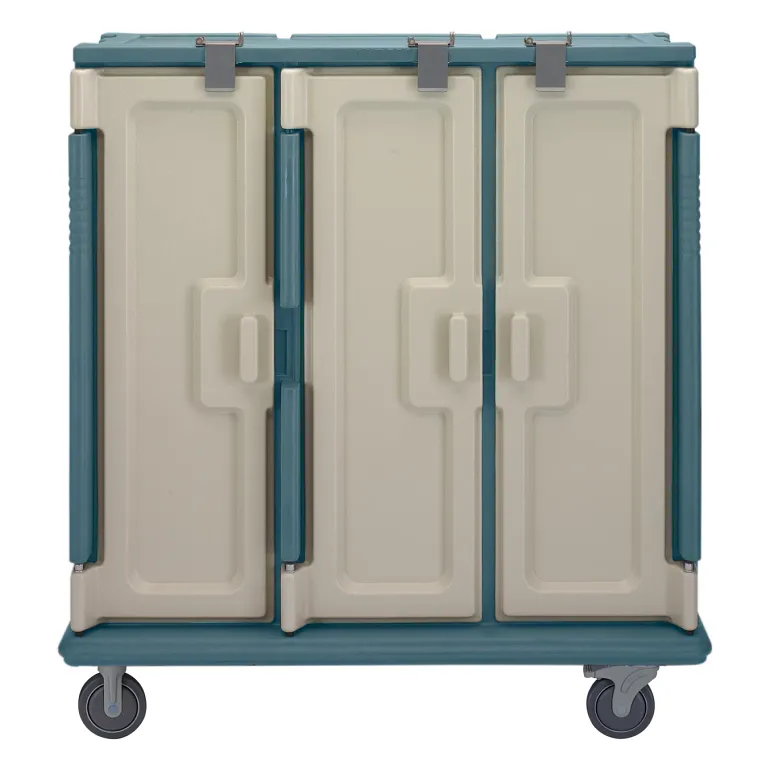 Cambro MDC1411T60401 60 Tray Meal Delivery Cart I Tall Profile I 14" X 11" I Slate Blue
