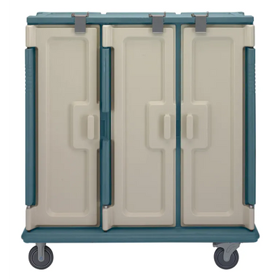 Cambro MDC1411T60401 60 Tray Meal Delivery Cart I Tall Profile I 14" X 11" I Slate Blue