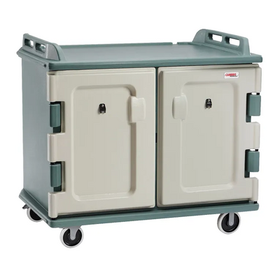 Cambro MDC1418S20401 20 Tray Meal Delivery Cart I Low Profile I 14" x 18" I Slate Blue