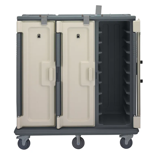 Cambro MDC1418T30191 30 Tray Meal Delivery Cart I Tall Profile I 14" x 18" I Granite Gray