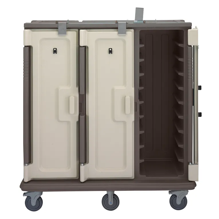 Cambro MDC1418T30194 30 Tray Meal Delivery Cart I Tall Profile I 14" x 18" I Granite Sand