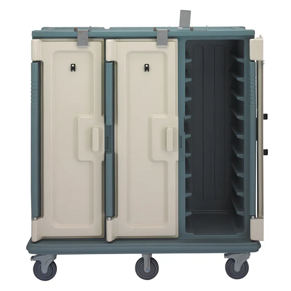 Cambro MDC1418T30401 30 Tray Meal Delivery Cart I Tall Profile I 14" x 18" I Slate Blue