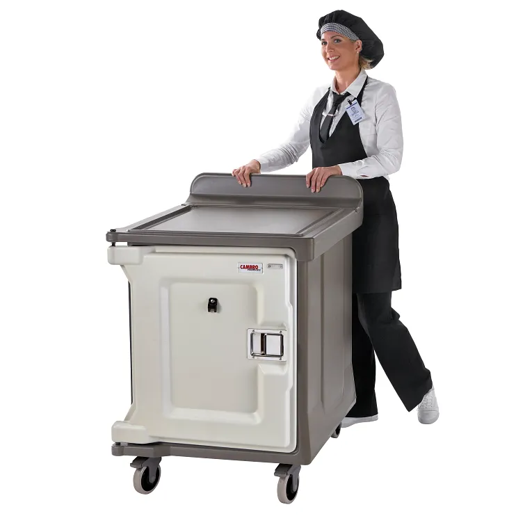 Cambro MDC1520S10194 10 Tray Room Service Cart I Low Profile I Granite Sand