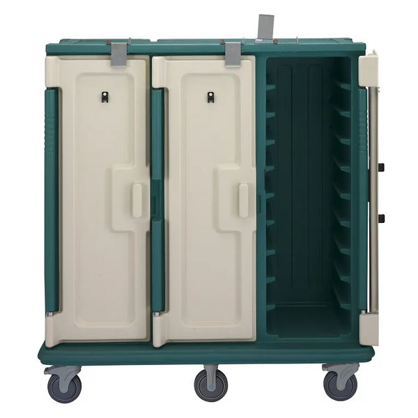 Cambro MDC1520T30192 30 Tray Meal Delivery Cart I Tall Profile I 15" x 20" I Granite Green