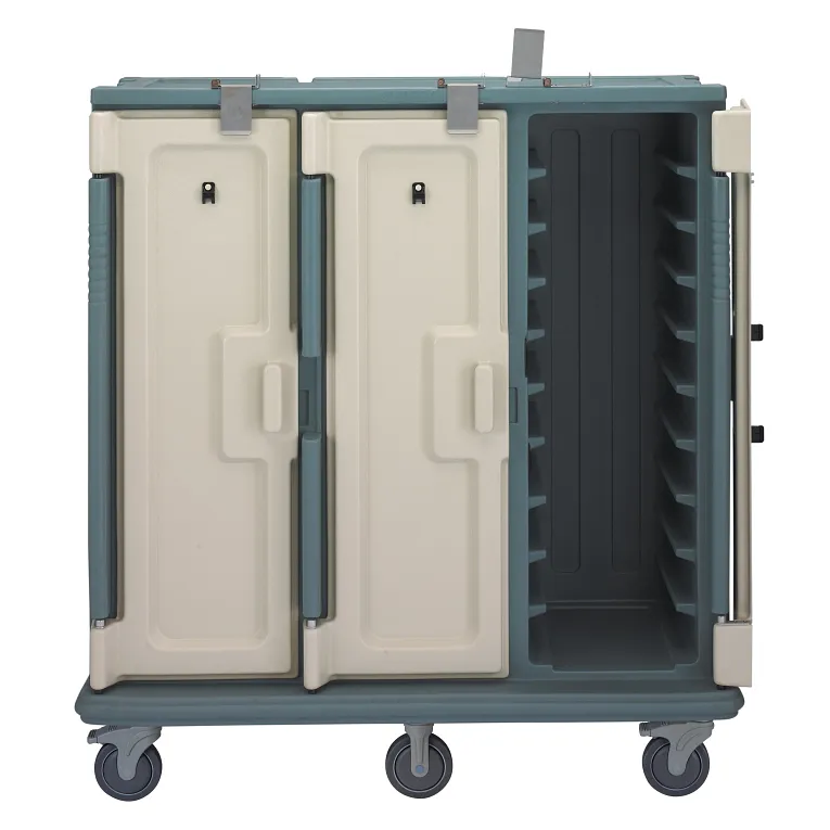 Cambro MDC1520T30401 30 Tray Meal Delivery Cart I Tall Profile I 15" x 20" I Slate Blue