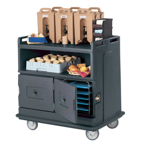 Cambro MDC24191 – Beverage Service Carts I Molded Top Counter I Granite Gray